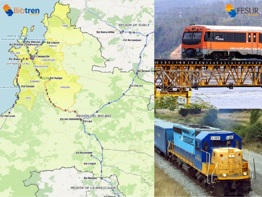 Entrega de la primera fase del plan de inversiones ferroviarias del Gran Concepción. Chile.